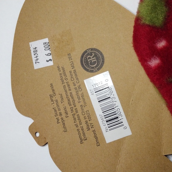 Grasslands Road Adjustable Doggie Scarves Set of 2 in Plaid & Spruce Print NWT - Picture 4 of 7